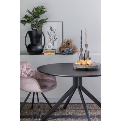 Vaso in legno siep metallo nero 43 cm | 2 pezzi
