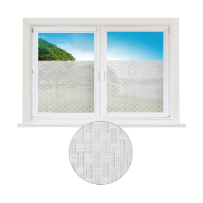 Pellicola per finestre Pro Home con motivo intrecciato 45 x 150 cm | 48 pezzi