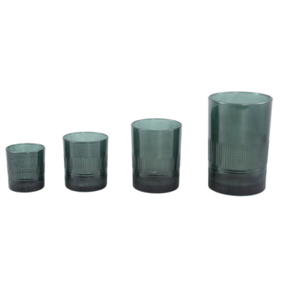 Ptmd portavelas yousra s verde 8 cm | 12 piezas