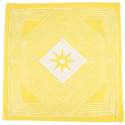 Fodera per cuscino del commercio equo e solidale tribale giallo 45 x 45 cm | 12 pezzi