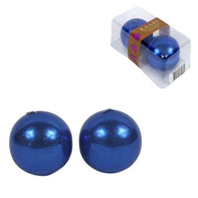 Sfera di candela Abi blu 4,5 x 4,5 cm set da 2 | 12 pezzi