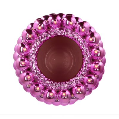 Vaso Daan in legno curvato palla di Natale fucsia 33 cm | 2 pezzi