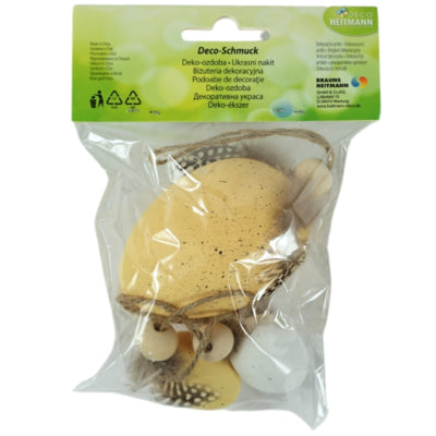 Colgante huevos de Pascua amarillo 35 cm | 30 piezas