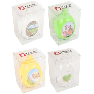 Ciondolo portafoto uovo di Pasqua 5,3 cm 4 assortiti | 18 pezzi