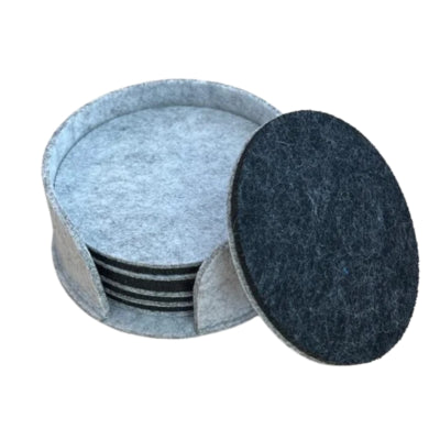 Sottobicchieri Esmerina in feltro porta 10 cm set da 4 | 24 pezzi