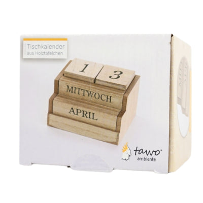Calendario da tavolo in legno 10,5 cm | 6 pezzi