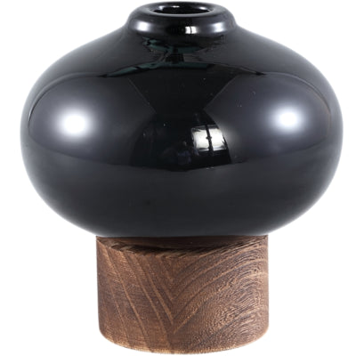 Ptmd florero fleur azul oscuro 14 cm | 6 piezas