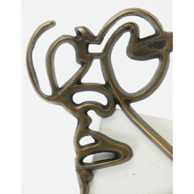 Light living wanddecoratie face antique bronskleurig 35 cm | 6 stuks