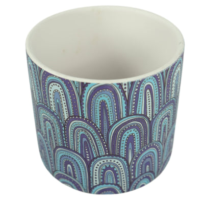 Vaso da fiori in ceramica blu 13,5 cm | 6 pezzi