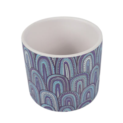 Vaso da fiori in ceramica blu 12 cm | 12 pezzi