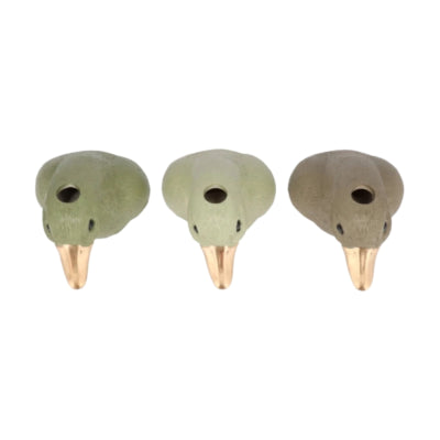 Statua Daan Benthout testa d'anatra verde 14 cm 3 assortiti | 12 pezzi