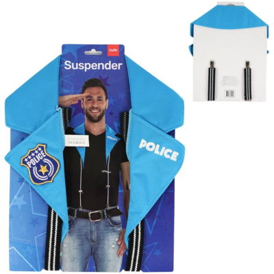 Tirantes policiales Folat azul talla única | 48 piezas