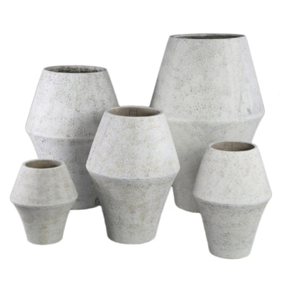 Ptmd vaso da fiori Tink m bianco 50 cm | 2 pezzi