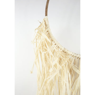 Decoración de pared círculo de rafia ratán 100 cm | 12 piezas