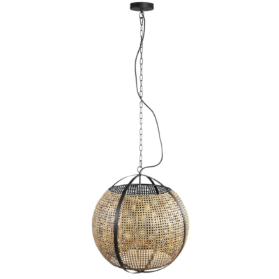 Lampada a sospensione Ptmd bayu nero beige 55 cm | 2 pezzi