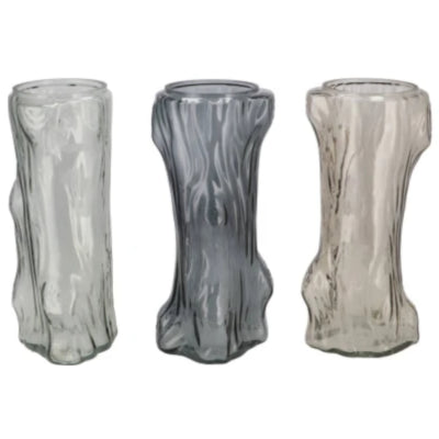 Vaso Daan in legno curvato albero grigio 14 cm 3 assortiti | 12 pezzi