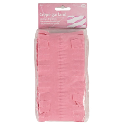 Ghirlanda Folat Twist di carta crespa rosa 6 metri | 24 pezzi
