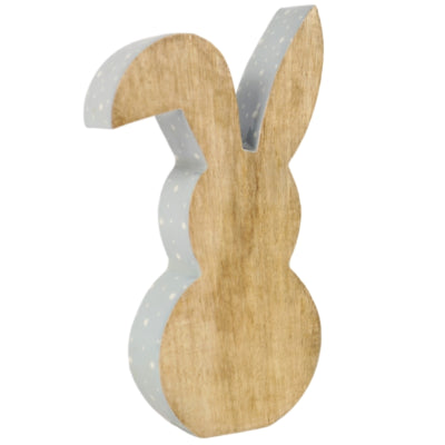 No brand lepre in legno bianco 25 cm | 2 pezzi