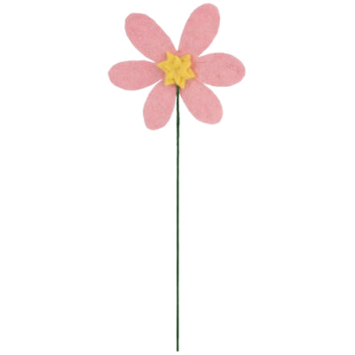 Fiore artificiale in feltro rosa rosa antico 33 cm 2 assortiti | 24 pezzi