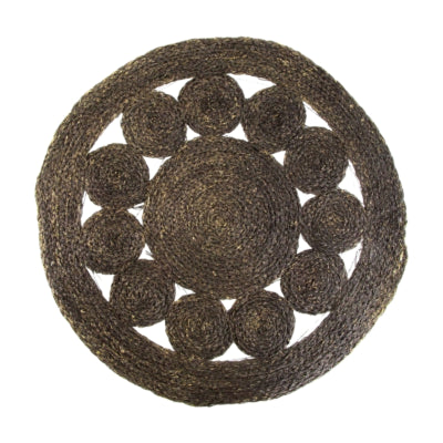 Césped natural mate negro 58 cm | 4 piezas