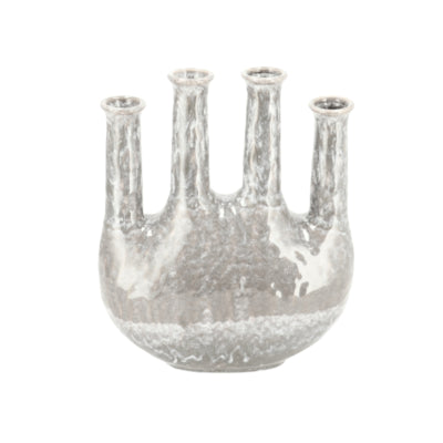 Vaso Daan in legno curvato Inga Jahra grigio 26 cm | 4 pezzi