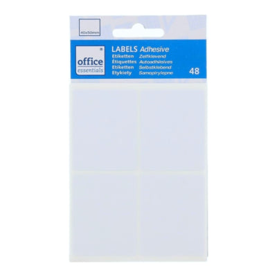 Etichette autoadesive bianche 40 x 50 mm 48 pezzi | 48 pezzi