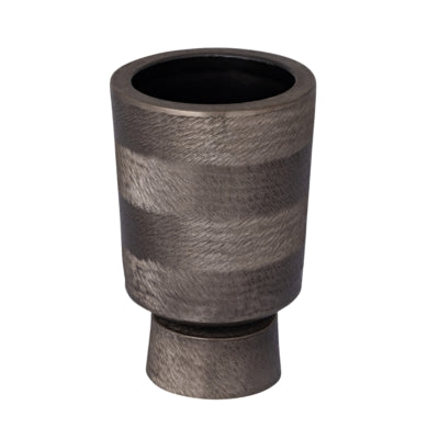 Ptmd macetero erga aluminio s gris 30 cm | 4 piezas