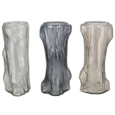 Daan vaso in legno curvato albero grigio 26 cm 3 assortiti | 12 pezzi