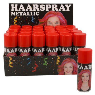 Tinte para el cabello en spray rojo fiesta carnaval bote grande 250 ml | 24 piezas