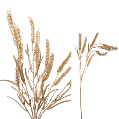 Ptmd ramo artificiale di grano color oro 73 cm | 12 pezzi