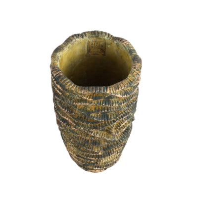 Ptmd macetero olas marrón alto m 32 cm | 4 piezas
