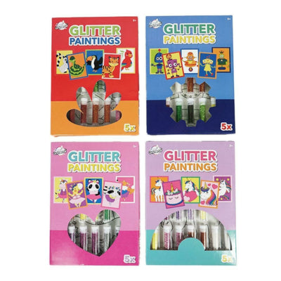 Quadri glitter 22 cm 4 assortiti | 12 pezzi
