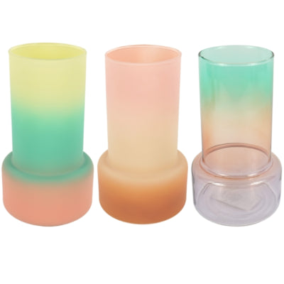 Jarrón shae marrón mate rosa salmón 17 cm | 24 piezas