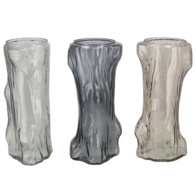Daan vaso in legno curvato albero grigio 29 cm 3 assortiti | 6 pezzi