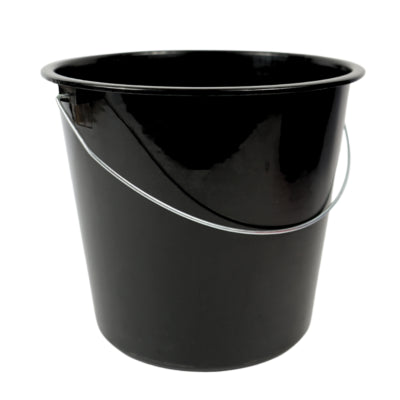Secchio 10 litri nero | 10 pezzi