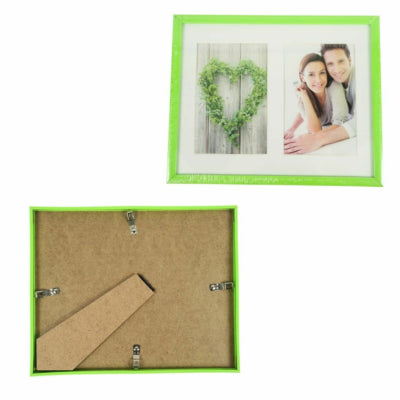 Cornice portafoto easy passepartout per 2 foto verde 10 x 15 cm | 12 pezzi