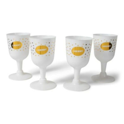Copas de vino Senza color oro blanco 140 ml 4 piezas | 24 piezas