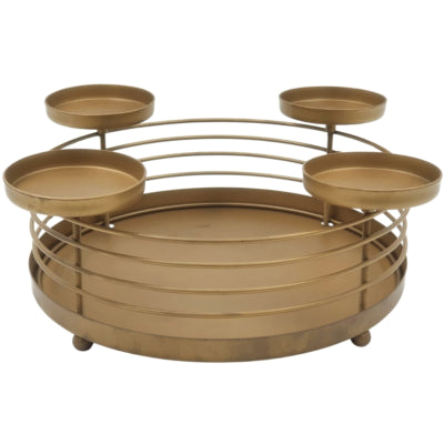 Portacandela collezione H s Avvento color oro 32 cm | 2 pezzi