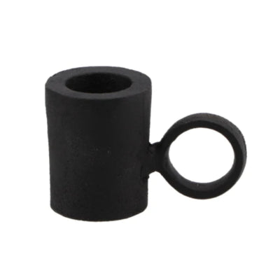 Daan portavelas de madera curvada dobra metal negro 7 cm | 24 piezas