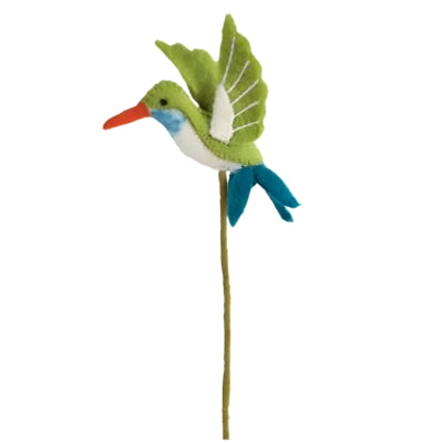 Decorazione colibrì in feltro 37 cm | 12 pezzi