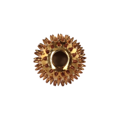 Vaso Daan in legno curvato a punta color oro 22 cm | 2 pezzi