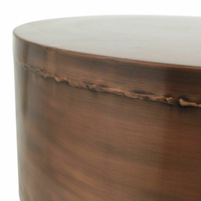 Ptmd mesa auxiliar georgy metal color cobre 80 cm juego de 2