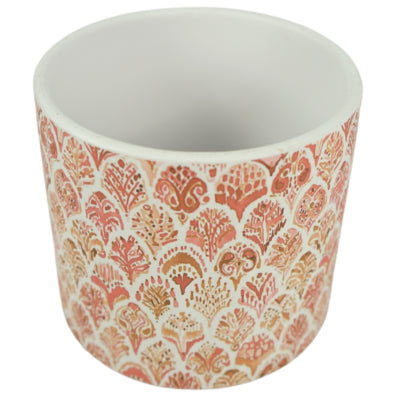 Vaso da fiori in ceramica arancione 13,5 cm | 6 pezzi