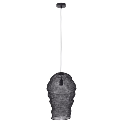 Ptmd lámpara colgante miko s negro 50 cm | 2 piezas