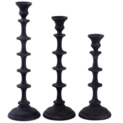 Candeliere Ptmd Freddie S Nero 31,5 cm | 6 pezzi