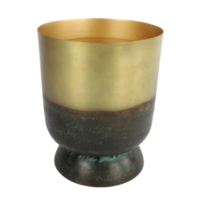 Vaso da fiori Countryfield Avelon s verde ottone color 26 cm | 4 pezzi