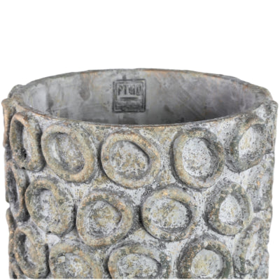 Ptmd vaso in cemento con cerchi ginte xs 30 cm | 4 pezzi