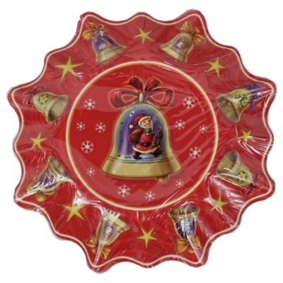 Piatto di carta Campana di Natale 28 cm set da 3 | 50 pezzi