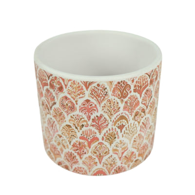 Vaso da fiori in ceramica arancione 12 cm | 12 pezzi