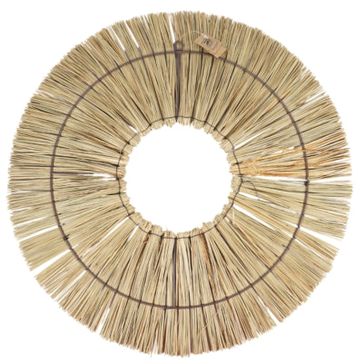 Decorazione murale boho in vimini naturale 58 cm | 10 pezzi